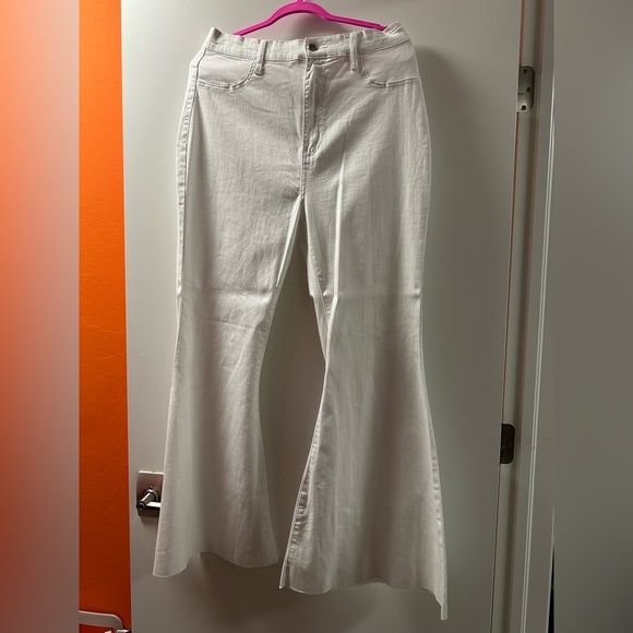 White Bell Bottom Jeans - Picture 1 of 1